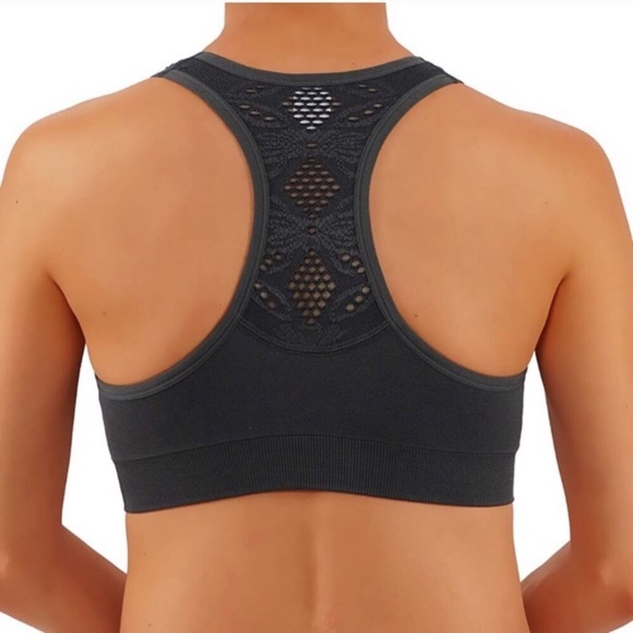Dark gray sports bra medium impact - Picture 2 of 2